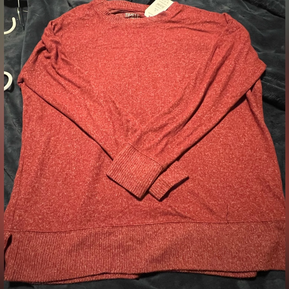 NWT Time and Tru Size Small top. Material is so soft!‎ Never worn. Darker red.